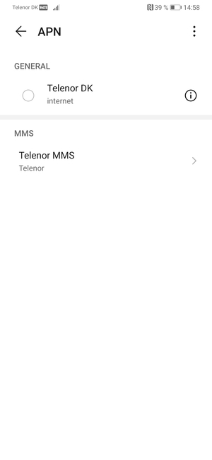 El teléfono ha sido configurado para MMS