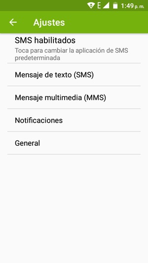Seleccione Mensaje de texto(SMS)