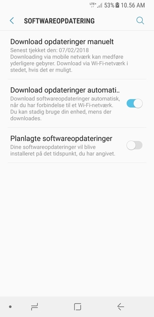 Vælg Download opdateringer manuelt