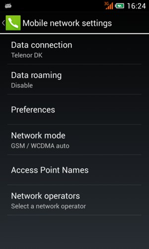 Select Access Point Names