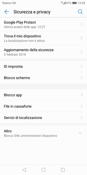 Seleziona Altro