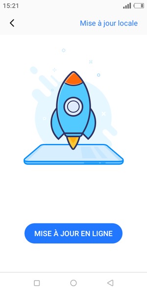 Sélectionnez MISE À JOUR EN LIGNE