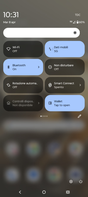 Seleziona Bluetooth