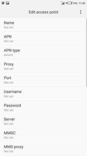 Enter MMS information