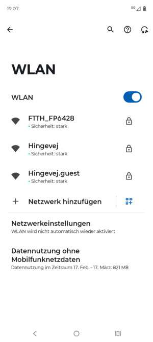 Wählen Sie das Wireless-Netzwerk, zu dem Sie eine Verbindung herstellen möchten