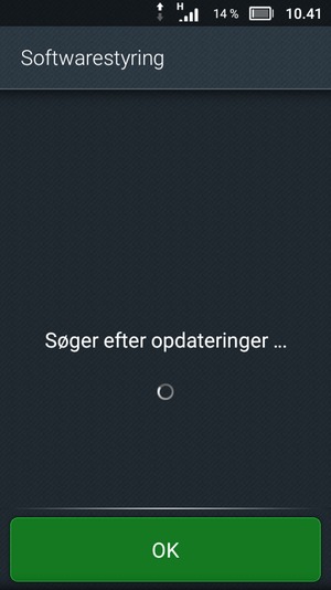 Afvent at søgningen er afsluttet