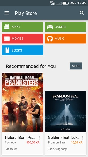 Select the Search button