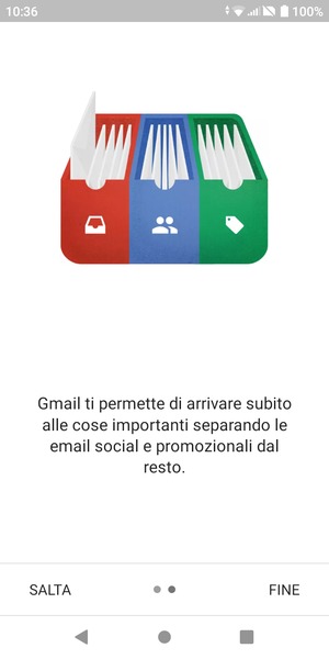Seleziona FINE