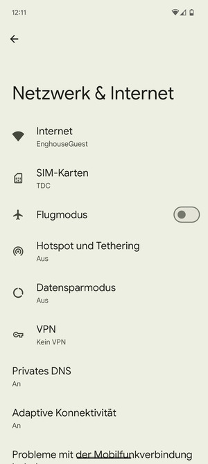 Wählen Sie SIM-Karten