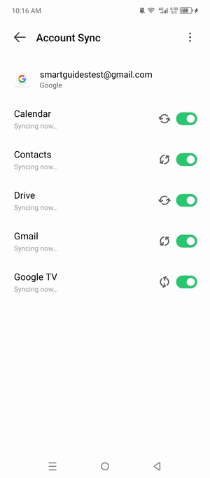 Your information will be synchronised