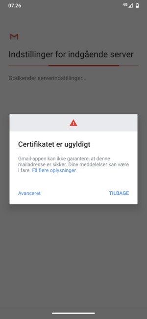 Vælg Avanceret