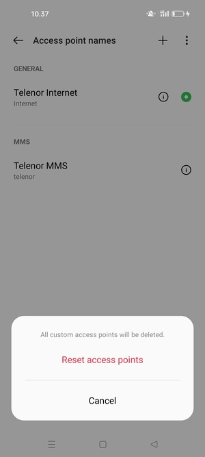 Select Reset access points