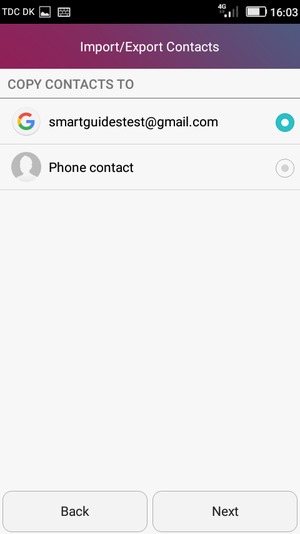 Select your Google account and select Next