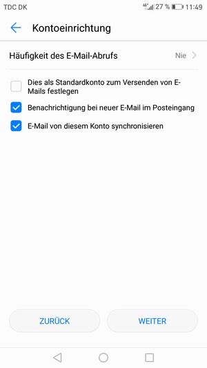 Wählen Sie WEITER