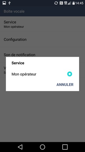 Sélectionnez Mon opérateur