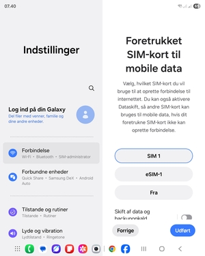 Vælg din foretrukne mulighed og vælg Udført