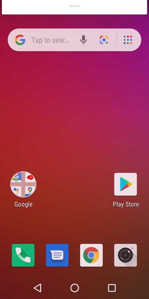 Slide down the top menu