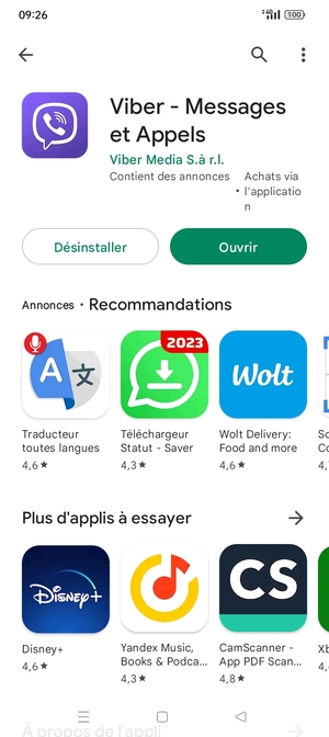 Sélectionnez Ouvrir