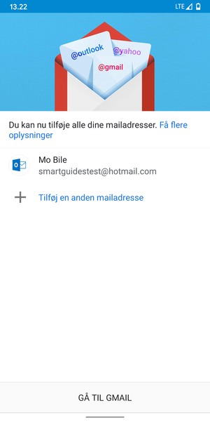 Vælg GÅ TIL GMAIL