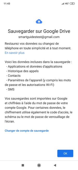 Sélectionnez OK