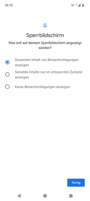 Wählen Sie die gewünschte Option und wählen Sie Fertig