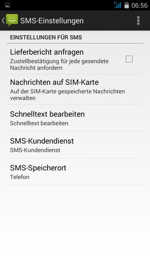 Wählen Sie SMS-Kundendienst