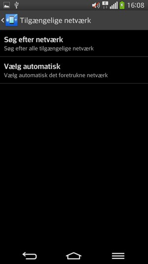 Vælg Søg efter netværk