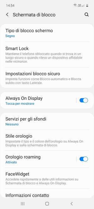 Il tuo telefono è ora protetto dal blocco schermo