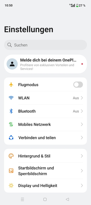 Wählen Sie Mobiles Netzwerk
