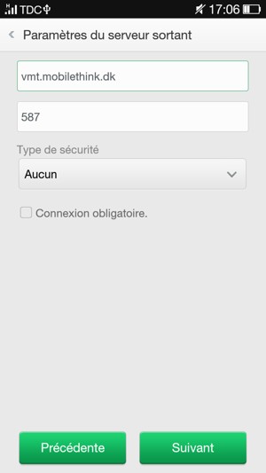 Décochez la case Connexion obligatoire. et sélectionnez Suivant