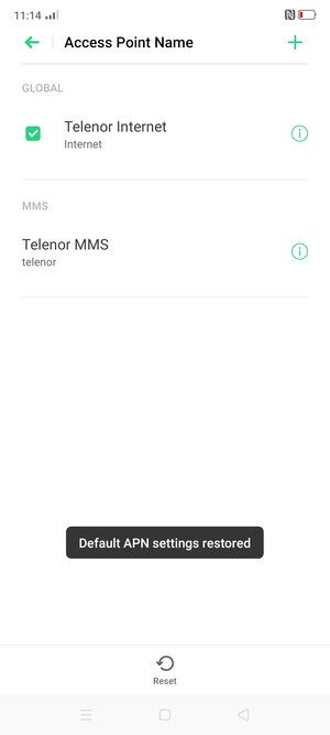 Select New APN