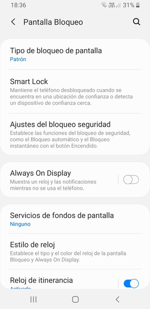 El teléfono ha sido asegurado con un bloqueo de pantalla