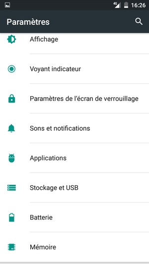 Faites défiler et sélectionnez Batterie