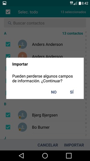 Seleccione SÍ