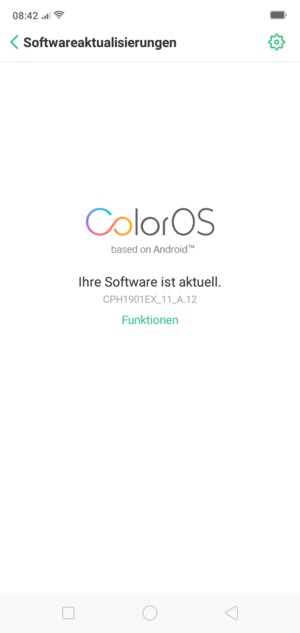 Falls Ihr Handy aktualisiert ist, wird Ihnen der folgende Bildschirm angezeigt