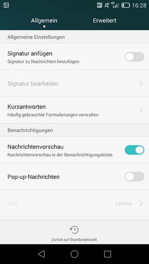 Wählen Sie Erweitert