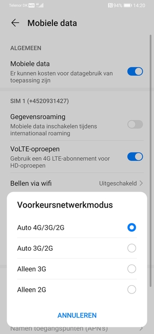 Selecteer uw voorkeursoptie