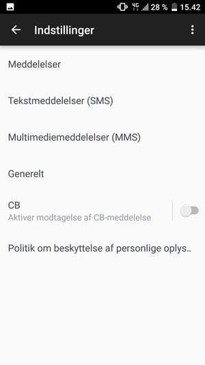 Vælg Tekstmeddelelser (SMS)