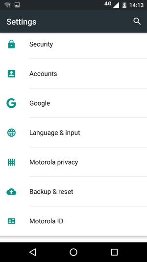 Scroll to and select Accounts