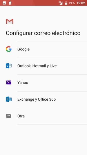 Seleccione Outlook, Hotmail y Live