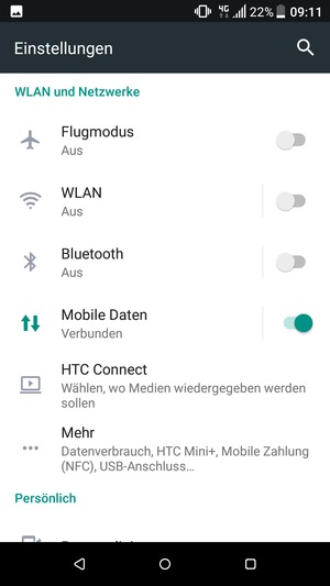 Wählen Sie Mehr