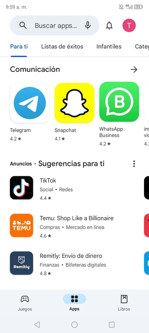 Seleccione la barra de Búsqueda