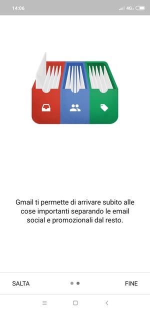 Seleziona FINE