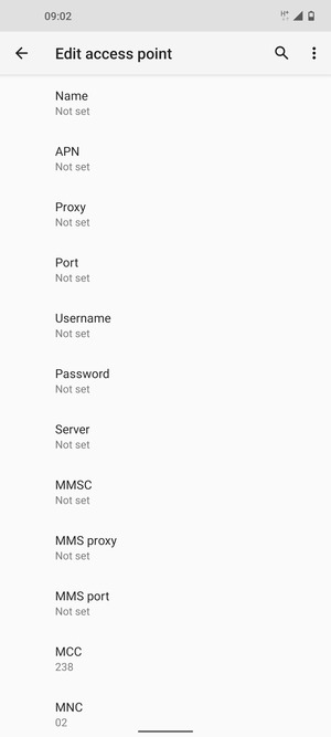 Enter Internet information