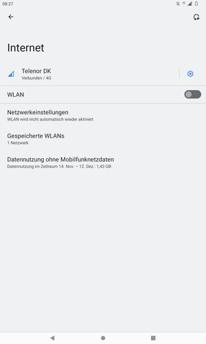 Schalten Sie WLAN ein