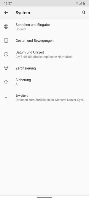 Wählen Sie Erweitert