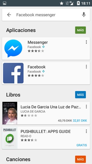 Seleccione la aplicación