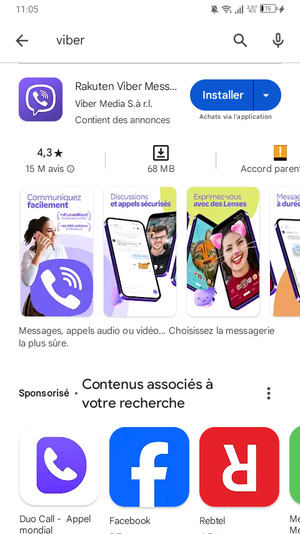 Sélectionnez l'appli