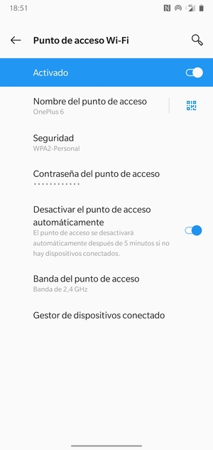 El teléfono ha sido configurado para su uso como módem