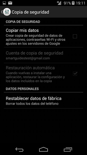 Marque la casilla de verificación Copiar mis datos